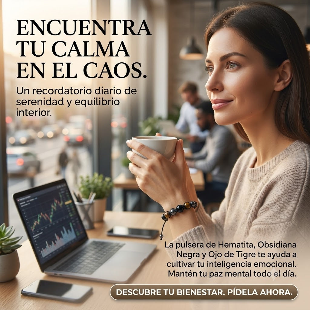 Pulsera de triple protección con piedras naturales