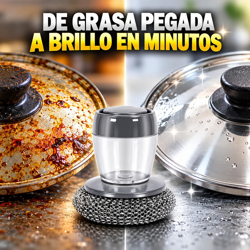 Cepillo Dosificador 3 en 1 para Ollas y Tapas