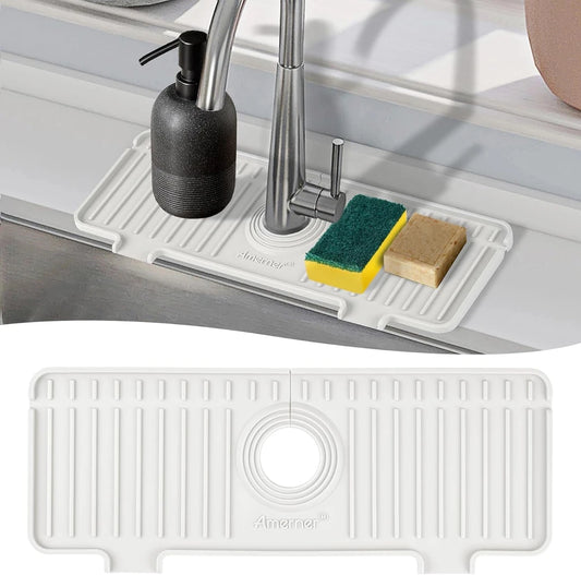 Protector Salpicaduras Fregadero Silicona Color Gris