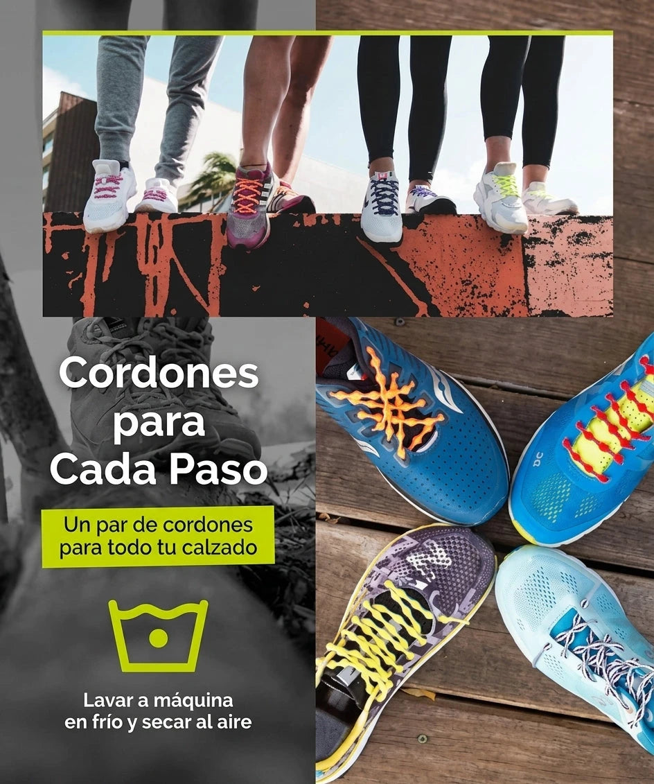 Cordones Elásticos Sin Nudo para Correr
