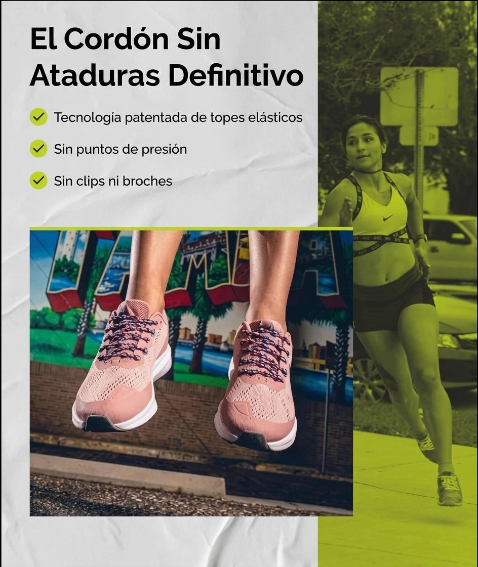 Cordones Elásticos Sin Nudo para Correr