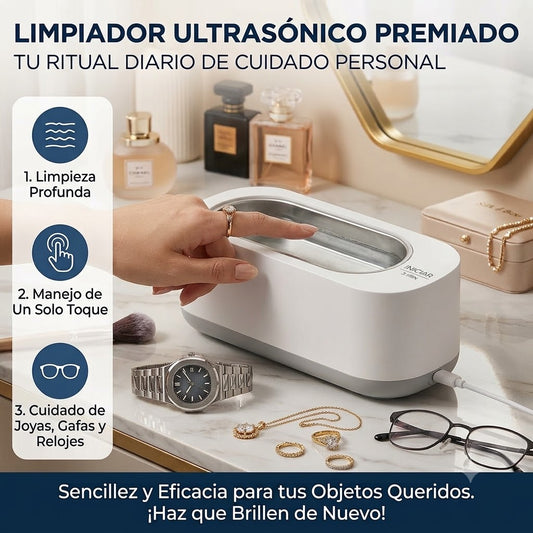Limpiador ultrasónico para joyas
