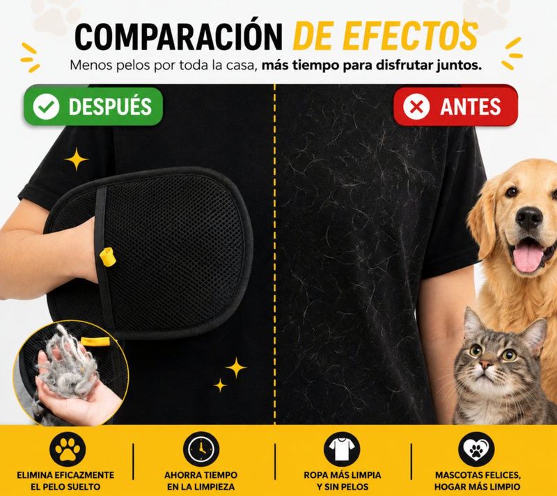 Guante QuitaPelo para Mascotas