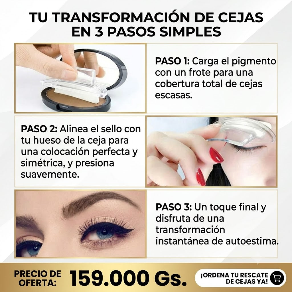 Sello de cejas en polvo