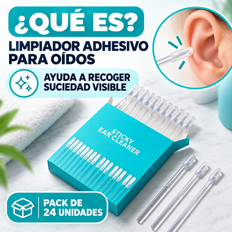 Limpiador Adhesivo para Oídos – Pack de 24