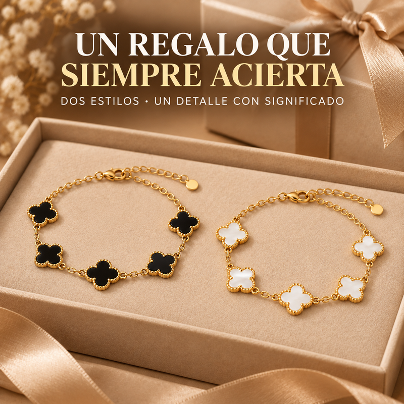 Pulsera Trébol Ajustable — Un detalle de suerte para él o para ella