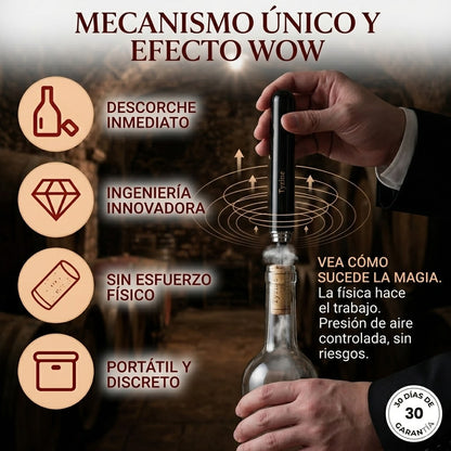 Abrebotellas de aire comprimido