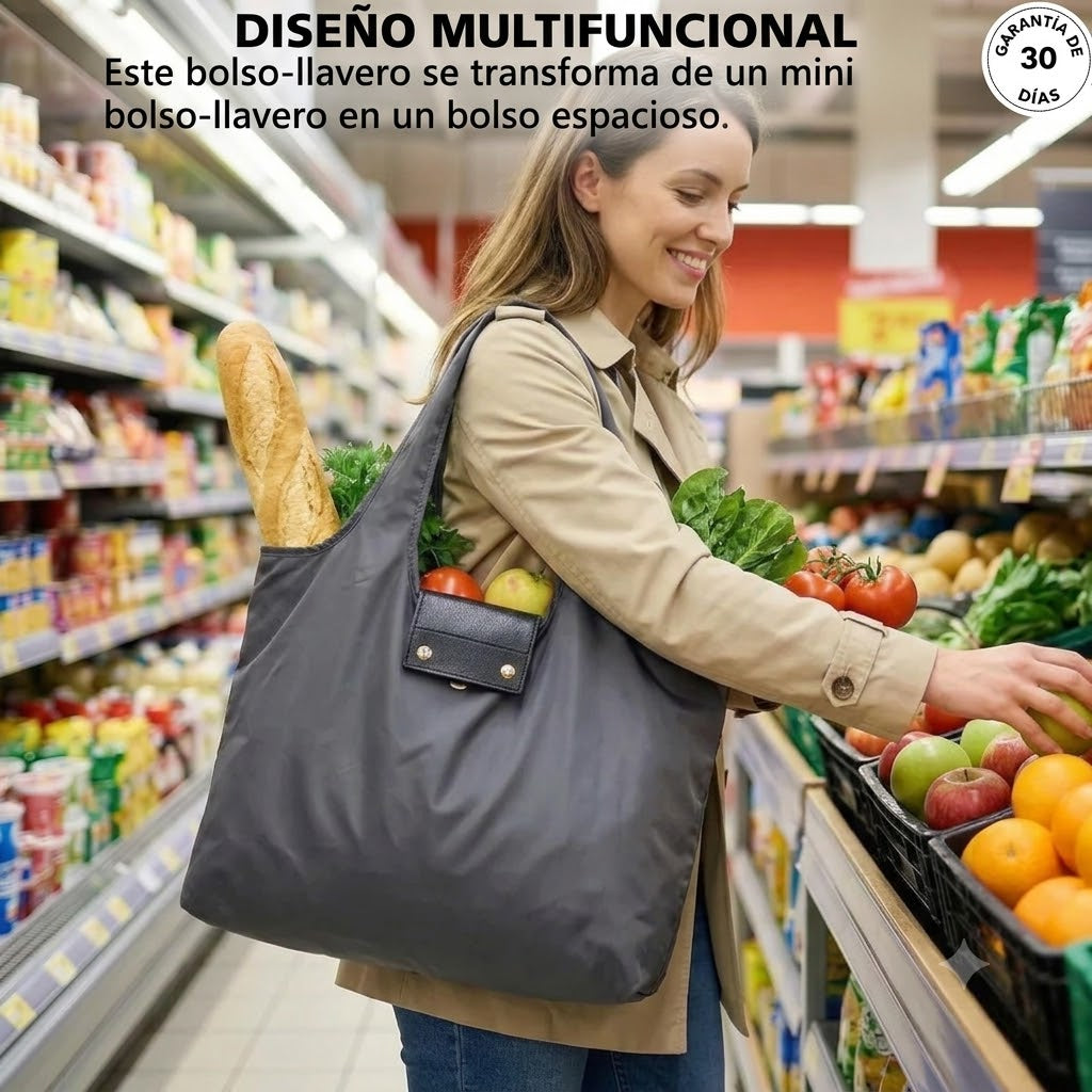 Bolsa de Compra Plegable con Llavero