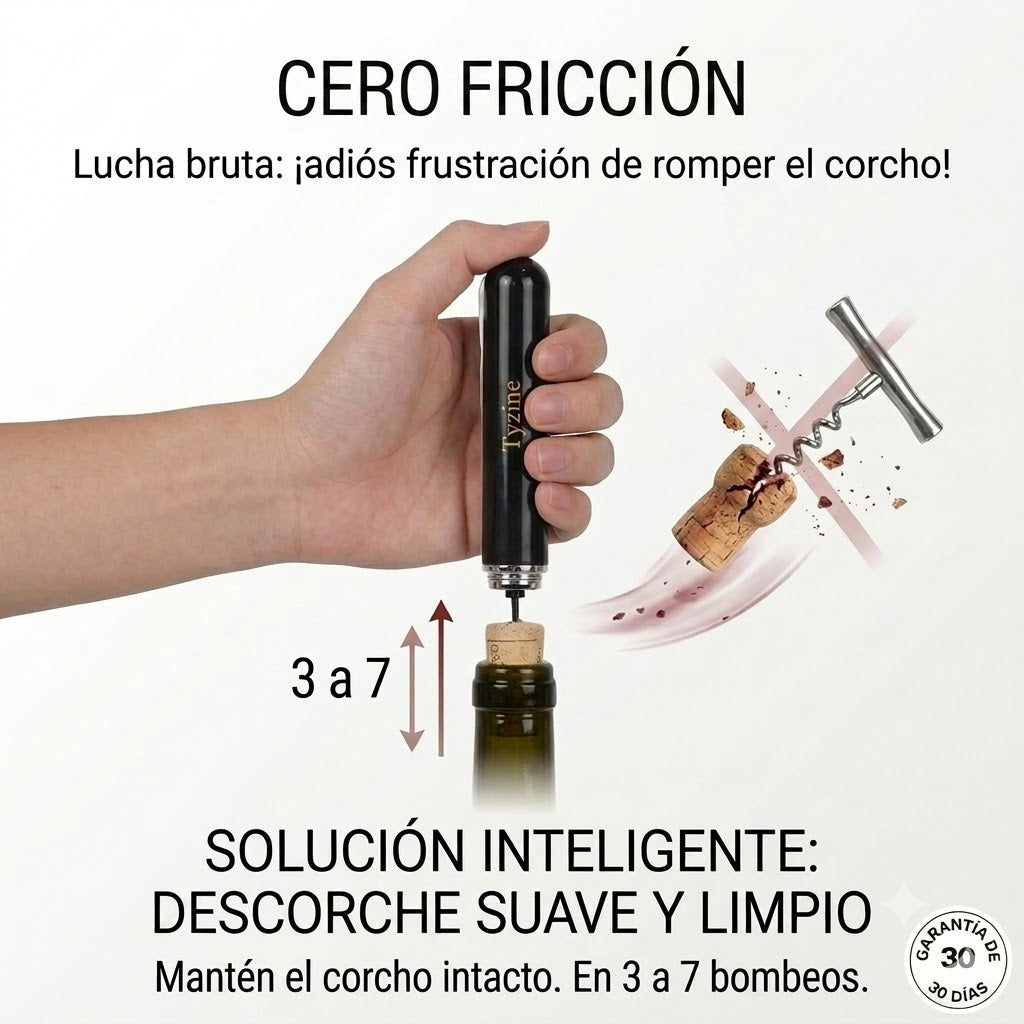 Abrebotellas de aire comprimido
