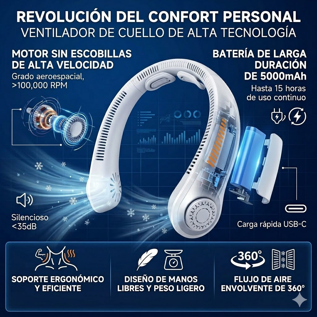 Ventilador de Cuello Portátil
