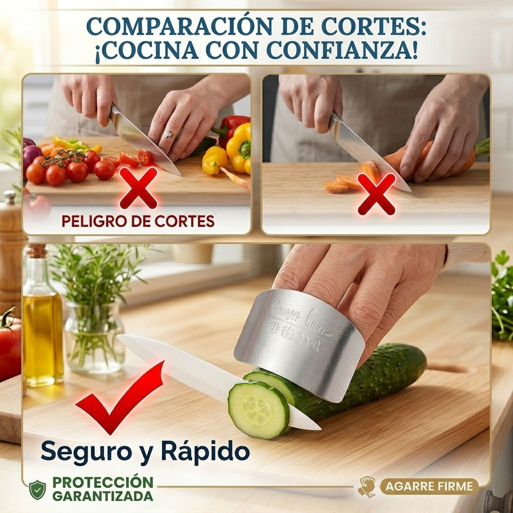 Protector de Dedos de Acero Inoxidable para Cocina