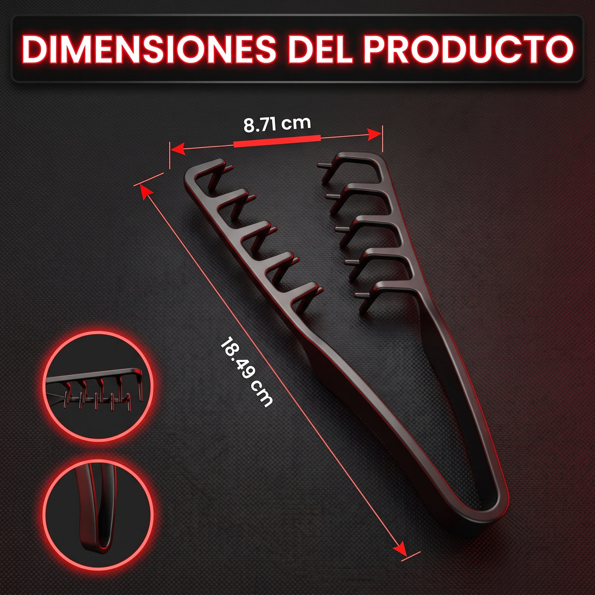 Peine de Textura y volumen de acabado profesional.