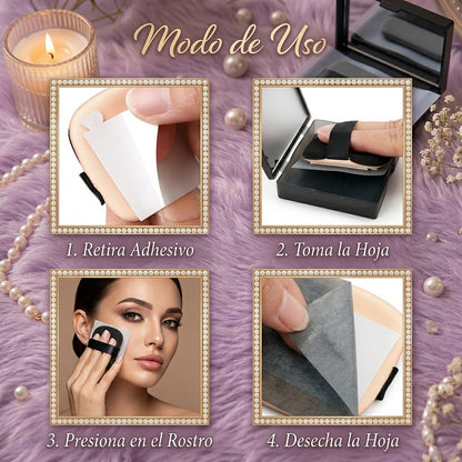 Papel Absorbente Facial con Espejo