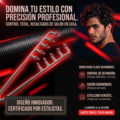 Peine de Textura y volumen de acabado profesional.