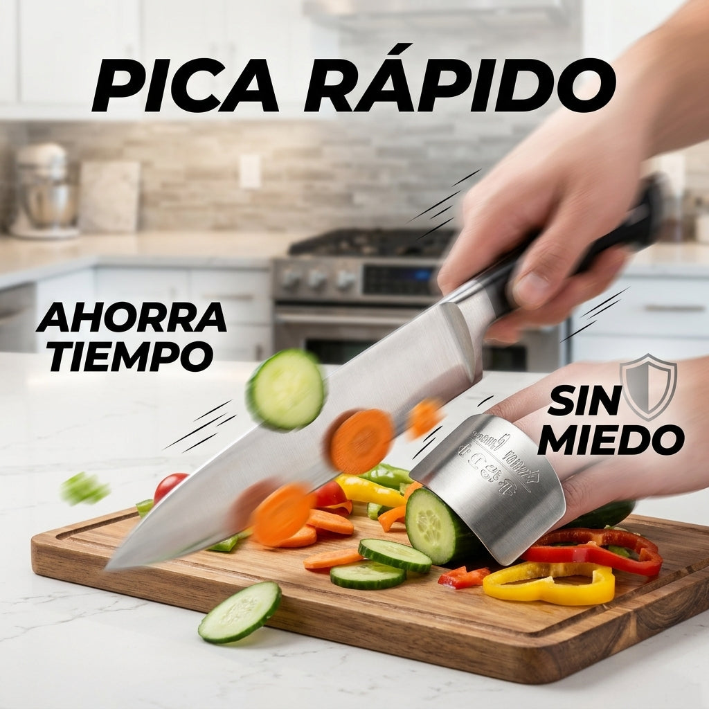 Protector de Dedos de Acero Inoxidable para Cocina