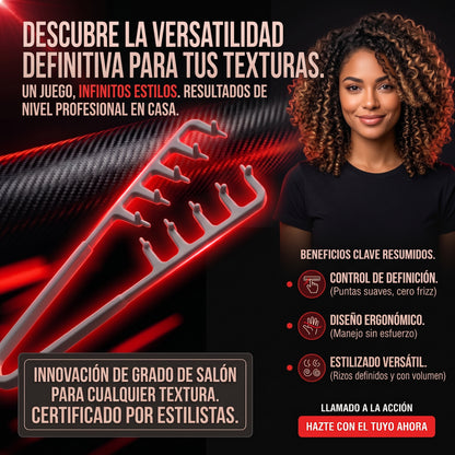 Peine de Textura y volumen de acabado profesional.