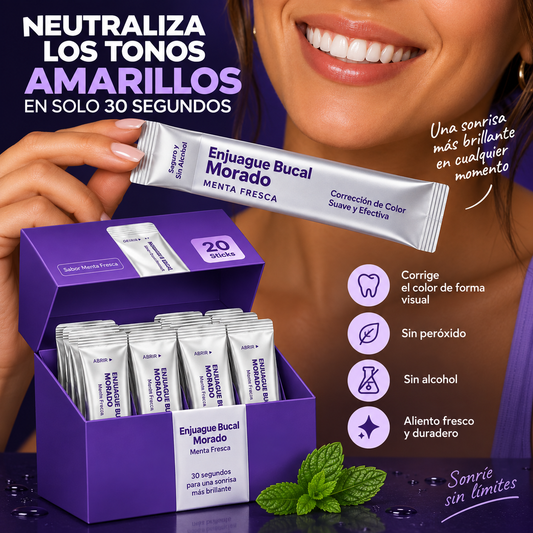 Enjuague Bucal Blanqueador de Dientes- — 20 sticks