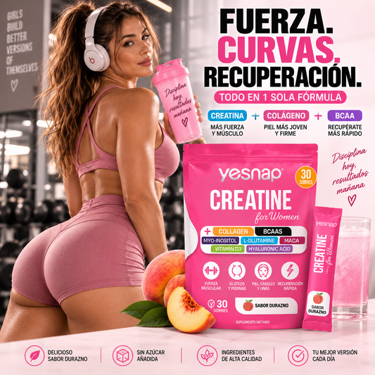 Creatine en Polvo para Mujeres con Colágeno y BCAA´S