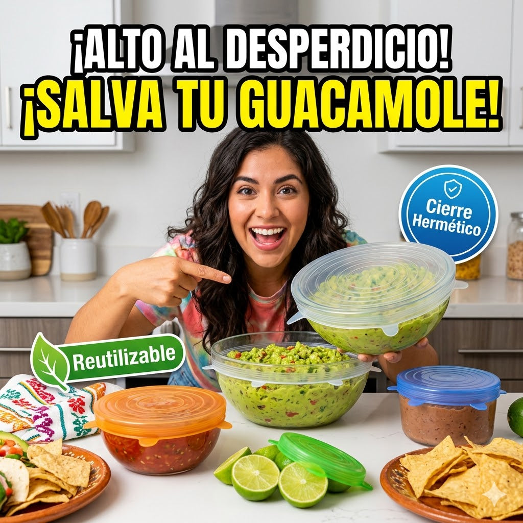 Tapas Elásticas de Silicona – 6 Tamaños