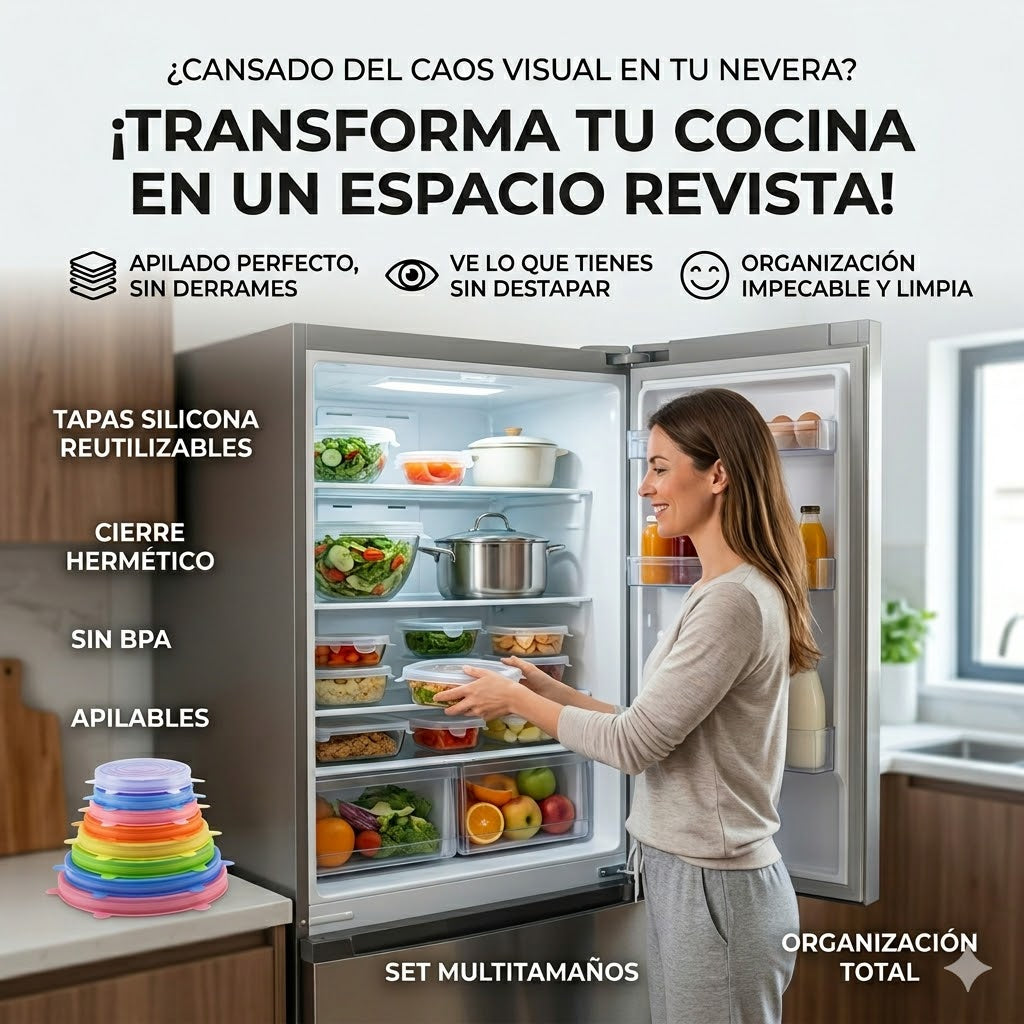 Tapas Elásticas de Silicona – 6 Tamaños