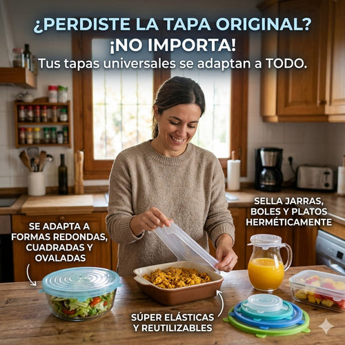 Tapas Elásticas de Silicona – 6 Tamaños