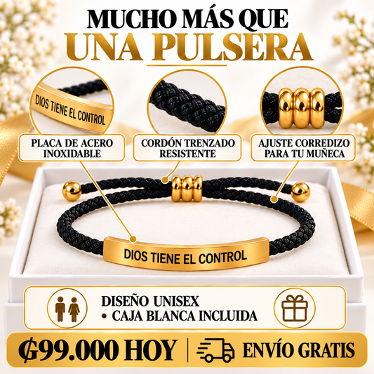Pulsera “Dios Tiene el Control” — Ajustable y lista para regalar